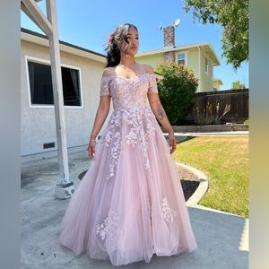 Muave Cinderella A line Gown